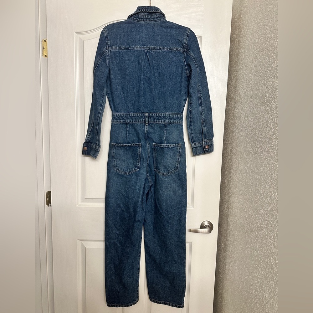 BLOGGER'S FAVE! Zara Front Pocket Denim Jumpsuit in Indigo - Picture 6 of 8